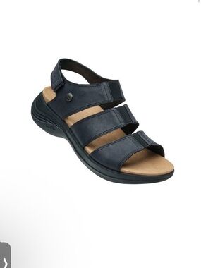New NIB KURU women’s Sandal Jet Black Sz 10 $139